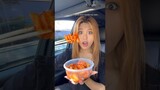 EATING SPICY TTEOKBOKKI IN THE CAR GONE VERY WRONG #shorts #viral #mukbang