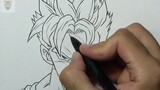 How to draw Future Super Saiyan Ajin Gohan for beginners! Step by step tutorial