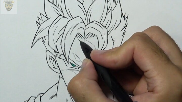 Cara menggambar Super Saiyan Ajin Gohan Masa Depan untuk pemula! Tutorial langkah demi langkah