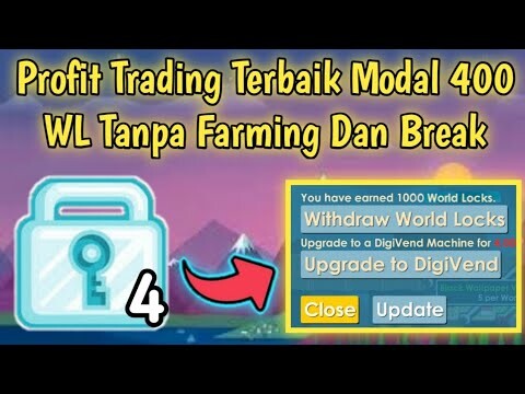 Profit Trading Terbaik Modal 400 WL ke 1000 WL? | Trading Item | Growtopia Indonesia