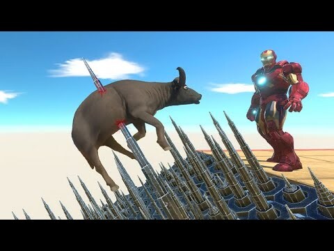 Heavy Ones Will Fall Through the Floor Into Spikes - Animal Revolt Battle Simulator