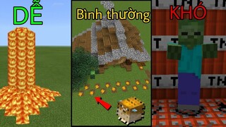 Hướng Dẫn Làm BẪY Cho Người Mới Chơi MINECRAFT !! Dễ - Bình Thường - Khó