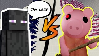 Lazy Enderman Vs Piggy