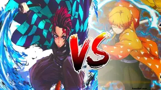 Tanjiro VS Zenitsu Full Fight HD | Which one will win? | JemzInGame | Demon Slayer