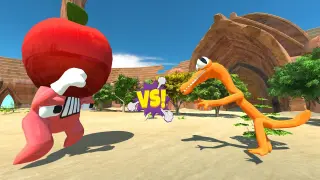 Who Will Win? ALPHABET A vs Rainbow Friends Orange - Animal Revolt Battle Simulator