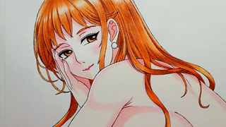 วาดภาพ นามิ ตัวละครสาวใน วันพีช