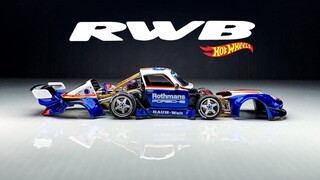 JDP ดัดแปลง Hot Wheels-Porsche RWB Rothmans ทาสีโครงการรถเหล็ก Rothmans-Jakarta