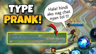 TYPE PRANK "Crush ata kita tol" HAHAHAHA 🤣