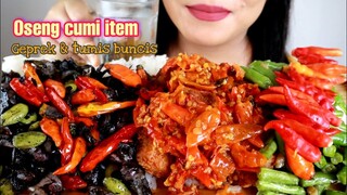 ASMR OSENG CUMI + GEPREK AYAM FILLET + TUMIS BUNCIS | ASMR MUKBANG INDONESIA