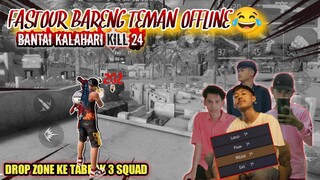 MIC CHECK FASTOUR BARENG TEMAN OFFLINE😂 BANTAI KALAHARI KILL  24!!