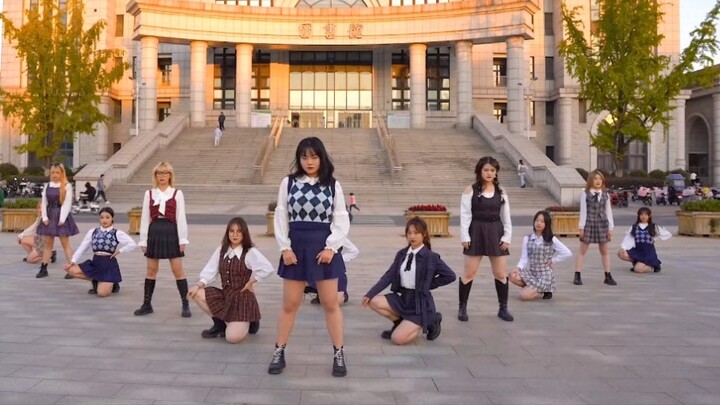 "FIESTA"——IZ*ONE Anhui Agricultural University cheerleading team danced to a one-shot version of "It
