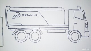 Cara Mudah Menggambar Truk Pertamina | Tutorial Indonesia