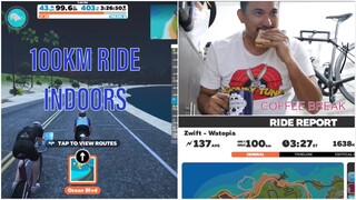 MY CENTURY BIKE RIDE INDOORS | ZWIFT 100KM RIDE