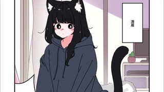 朋友送给我的黑猫变成猫娘了！？？