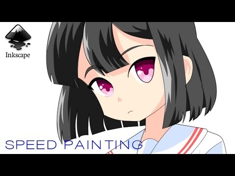 inkscape speed painting anime
