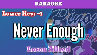 Never Enough by Loren Allred (Karaoke : Lower Key : -4)