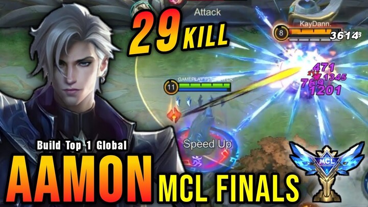 MCL FINALS!! 29 Kills Aamon Insane One Shot Damage Build!! - Build Top 1 Global Aamon ~ MLBB