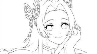 Kanae Kochou Line art ( Demon Slayer S4 )