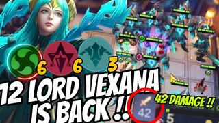 COMBO 12 LORD VEXANA IS BACK !! MUSUH KENA DAMAGE 42 ! MAGIC CHESS NEW UPDATE