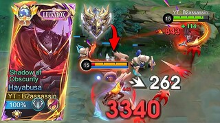 WTF DAMAGE!! HAYABUSA BEST BUILD NEW SEASON |TOP GLOBAL HAYABUSA -Mobile Legends