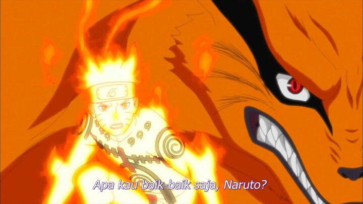 Kematian Neji Naruto menutupi Aliansi Shinobi dengan chakra Kurama sub indo