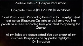 Andrew Tate AI Campus Real World Course download