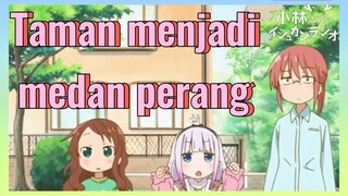 Taman menjadi medan perang