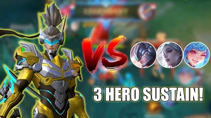 SABER JUNGLER VS 3 HERO SUSTAIN‼️SABER BEST BUILD 2025
