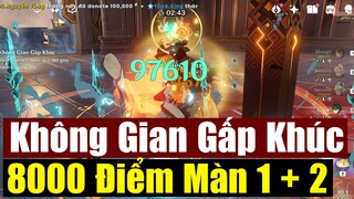 Thử Thách 8k Điểm Sự Kiện Màn 1 + 2 Với Xiao Cm1 Và Ganyu - Genshin Impact