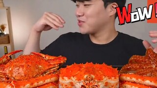 Ăn cả thế giới - Cua King và bạch tuộc sốt #mukbang