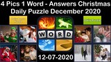 4 Pics 1 Word - Christmas - 07 December 2020 - Daily Puzzle + Daily Bonus Puzzle -Answer-Walkthrough