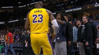 Ja Morant pushes LeBron James after his nasty dagger dunk 😳