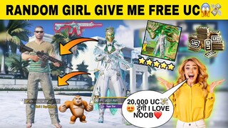 Random Rich Foreigner Girl Give Me FREE $24000 UC😍She Talking English😳I Am Noob Prank Part -1