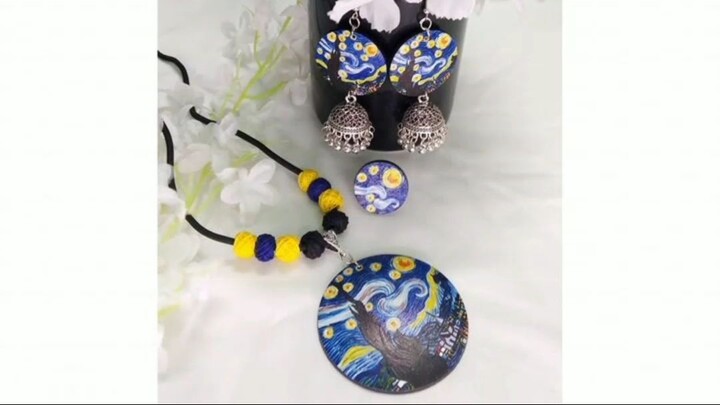 Starry night themed ornaments