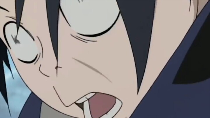 Sasuke membalikkan adegan terkenal itu, menahan diri dan jangan tertawa hahahaha
