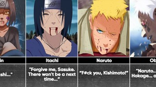 Last Words Of Naruto/Boruto Characters