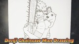 How to draw anime Denji and Pochita || Chainsaw Man || Tutorial menggambar anime Denji dengan mudah