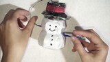 Cách làm squishy giấy 3D người tuyết | Paper squishy 3D Snowman | Mattomatnho