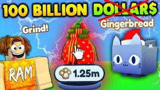 I Spent 100 BILLION Gingerbread Currency Hatching for Huge Cat in Pet Simulator X