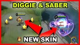 NEW SKIN FOR DIGGIE AND SABER 🟢 MLBB