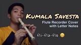KUMALA SAVESTA (Flute Recorder Short Cover Letter Notes / Chords Tutorial)