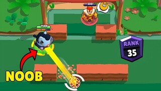 NOOB RANK 35 TRICKSHOT! Brawl Stars Funny Moments & Glitches & Fails #818