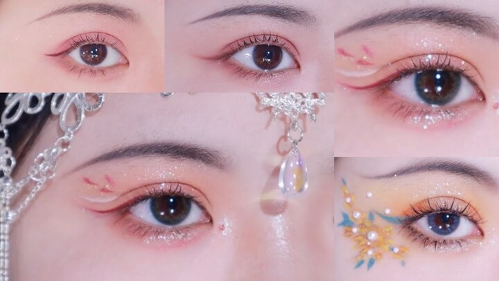 Trang điểm mắt, vẽ chu sa cổ trang Trung| Chinese ancient eyes makeup- Nhã Di Các.