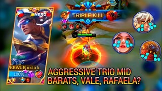 BEST TRIO MID BARATS VALE RAFAELA VS BODAK | BRUNO BEST BUILD S22 - MASTER BODAK MLBB