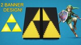 How to make the TRIFORCE in Minecraft! (2-Banner design!!)