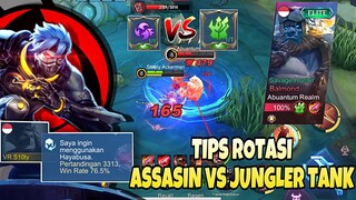 BINGUNG LAWAN JUNGLER TANK? INI COUNTER ROTASI NYA! Stenly Hayabusa Gameplay ! Mobile Legends !