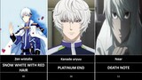 comparison-: most popular anime characters with white hair.