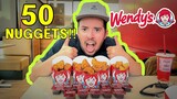 I Took On The 50 Chicken Nugget Challenge At Wendy's!!!