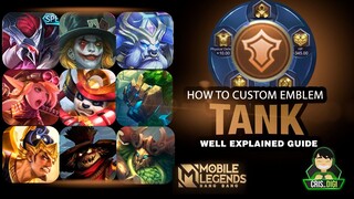 TANK!?! HOW TO CUSTOM YOUR EMBLEM | BEST SETTINGS | MLBB | CRIS DIGI