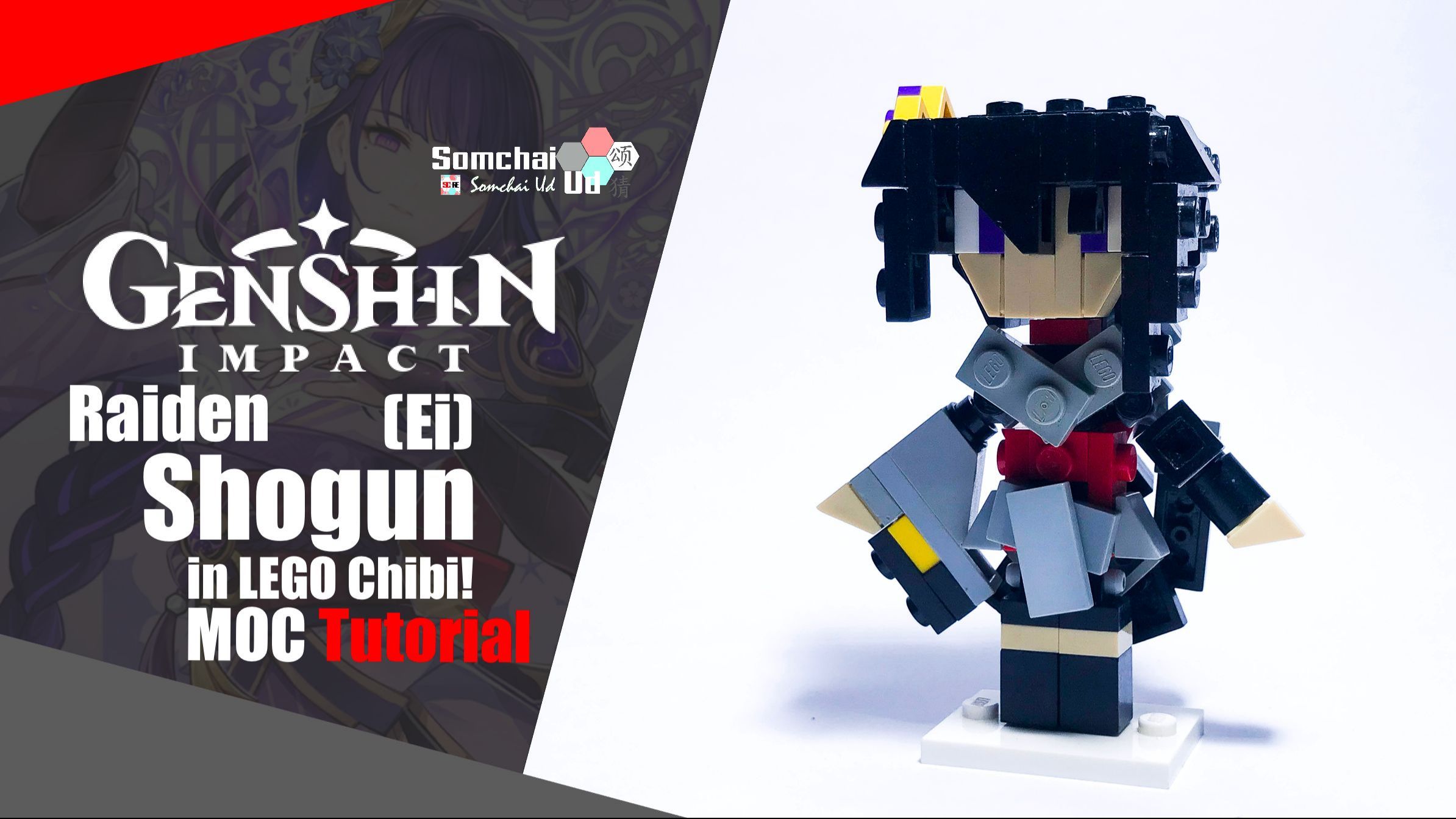 LEGO Genshin Impact Raiden Shogun Chibi MOC Tutorial | Somchai Ud ...